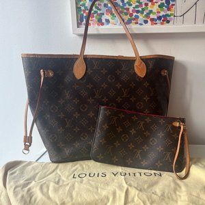 *AUTHENTIC* Louis Vuitton Neverfull MM with pouch